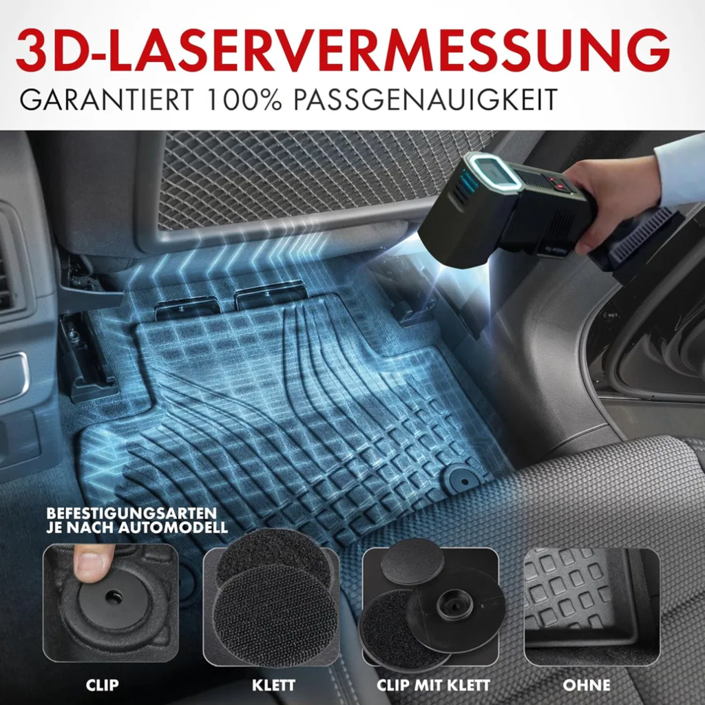 3D Fußmatten nach Maß – TPE Set inkl. Kofferraumwanne (4-teilig)