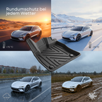 3D Auto Fussmatten für Ford Ranger (4.Gen) 2022-2026 Carbon-Optik
