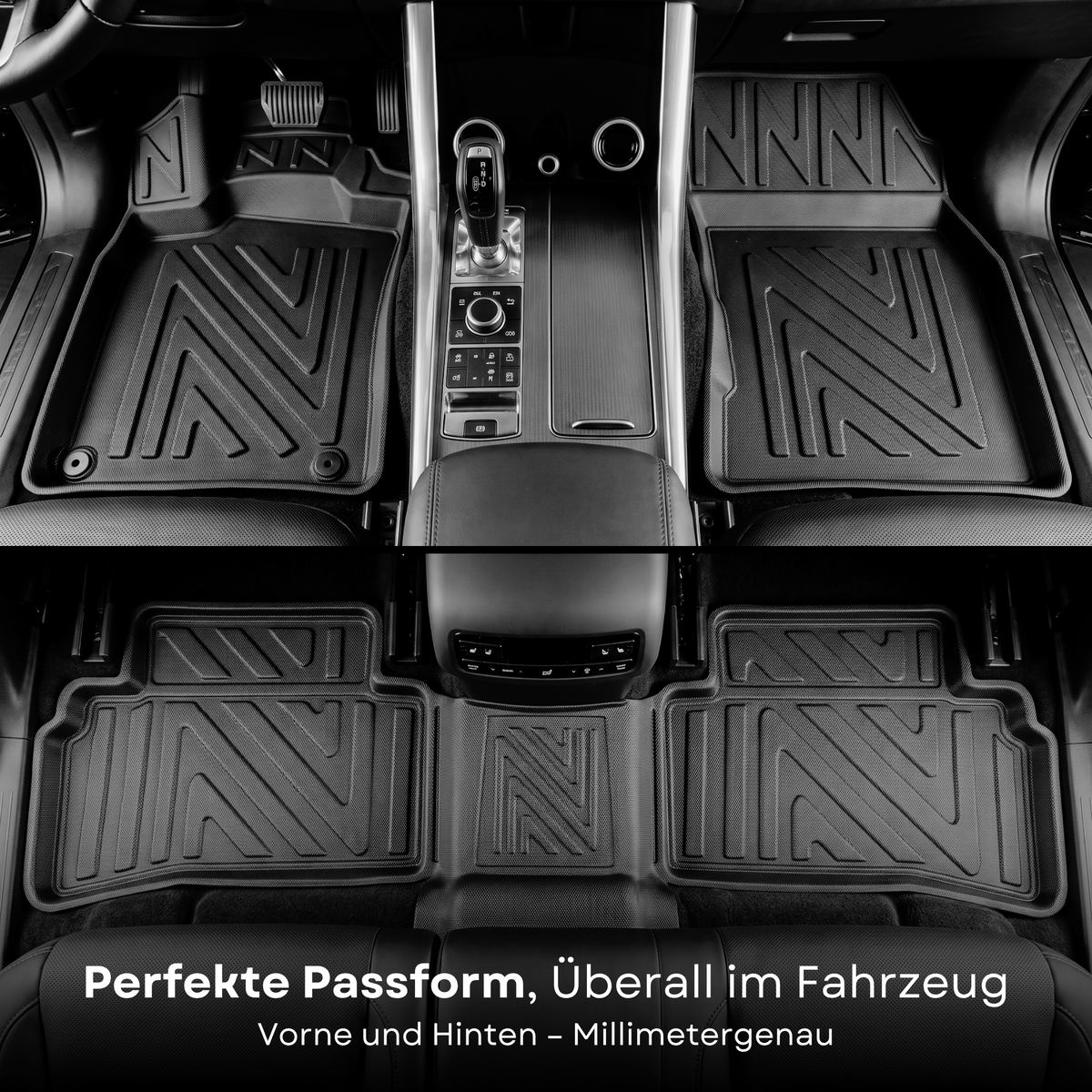 3D Auto Fussmatten für Mitsubishi Eclipse Cross PHEV 2021-2025 Carbon-Optik