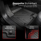 3D Auto Fussmatten für Cupra Terramar 2024-2027 Carbon-Optik