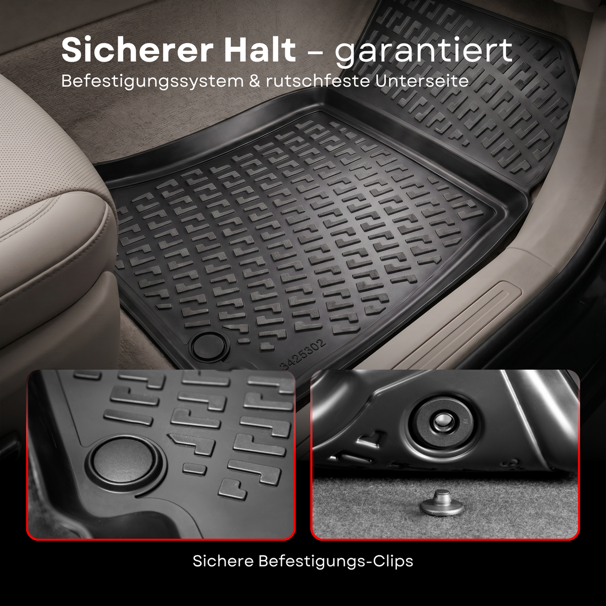 3D Auto Fussmatten für Toyota RAV4 (4.Gen)/Hybrid 2013-2018